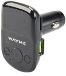 Carmotion Szivargyújtós FM transzmitter Bluetooth kihangosítóval, QC3.0 USB töltővel és voltmérővel 12/24V - WAYME
