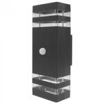 Ecolight Kültéri felületre szerelhető homlokzati fali lámpa 2x GU10 mozgásérzékelővel IP44 antracit OE-4SP Ecolight (ECOOGR0166)