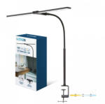 Kobi LED asztali lámpa 14W 800lm 3000-6500K CCT fényerő-szabályozható USB-A dupla karos állítható fekete TENUIX DUO Kobi (KOBOPR3584)
