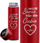Style Couture Hőálló Bögre Piros Szívverésem Érted Születésnapi Ajándék (Termos Czerwony Moje Serce Bije Dla Ciebie)
