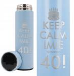 Style Couture Thermo Bögre Kék Születésnapi Ajándék Keep Calm Név Csak 40!
