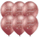  Szülinapi lufi 11" 28cm 6db Boldog születésnapot! Chrome Rosegold (LUFI888598)