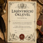  Legénybúcsú oklevél A4 - Régies