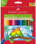 Faber-Castell Színes ceruza készlet háromszögletű + hegyező Junior papagáj Faber-Castell 24klf. szín - suplix