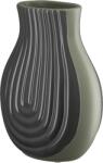  „Curve matt zöld és fényes szürke kerámia váza - 20 cm (61115)
