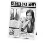  Újságcímlap típusú asztali képkeret Barcelona - 23 cm (25653)