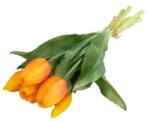  Narancs színű selyemvirág tulipán csokor 5 szálas 30cm (DD67071)