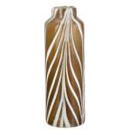  Glassart üvegváza barna-fehér csíkos mintával - 27 cm (59224)