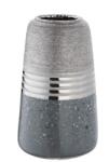  Modern elegancia szürke-ezüst kerámia váza - 25 cm (47266)