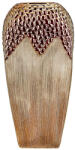  „Lausanne exkluzív matt fa hatású barna és fényes bronz színekben pompázó modern kerámia váza - 39cm (33009)