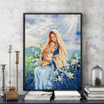 Pictorul Fericit Holy Mother and Son - Pictură pe numere Panza pictura