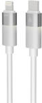 AVAX Töltőkábel, USB-C - lightning (Apple), 27W, 1 m, AVAX "CB314 Glowy", fehér (AVAX_CB314)