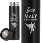  Thermo Bögre Fekete Termosz Iskola Gyerekeknek Kis Szuperhős Minták (Termos Mały Superbohater Czarny)