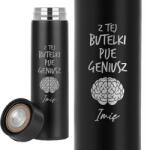  Thermo Bögre Termosz Iskolai Gyerekeknek Ezzel A Palackból Iszik Zseni Wz (Termos Z Tej Butelki Pije Geniusz Czarny)
