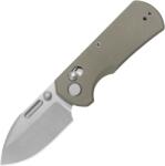 GEO Knife Belluf Stonewash M390 Blade, Khaki G10 GEO2508F