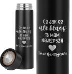 Style Couture Thermo Bögre Fekete Ajándék Pedagógusnapra Ez A Legjobb (Termos Klasę To Mam Najlepszą Czarny)