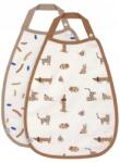 Lassig Комплект лигавници Lassig - Drop Bib Little Mateys Royal Blue, 2 броя (4066239104441) - baby
