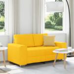 vidaXL Canapea extensibila cu doua locuri, galben deschis, 160x77x82 cm, material catifea reiata GartenMobel Dekor (4105198) Canapea