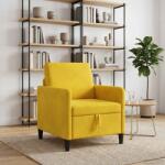 vidaXL Sofa cu Spatiu de Depozitare Galben 72 x 78 x 87 cm Poliester GartenMobel Dekor (42036884) Canapea