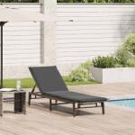 vidaXL Sezlong cu perna gri deschis, poliratan GartenMobel Dekor (4104084)
