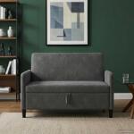 vidaXL Sofa cu Spatiu de Depozitare Gri închis 122 x 78 x 87 cm GartenMobel Dekor (42036906) Canapea