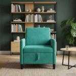 vidaXL Sofa cu Spatiu de Depozitare Turcoaz 72 x 78 x 87 cm Poliester GartenMobel Dekor (42036887) Canapea