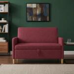 vidaXL Sofa cu Spatiu de Depozitare Rosu Vin 122 x 78 x 87 cm GartenMobel Dekor (42036894) Canapea