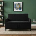 vidaXL Sofa cu Spatiu de Depozitare Negru 122 x 78 x 87 cm Poliester GartenMobel Dekor (42036911) Canapea
