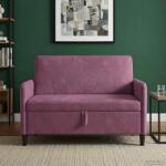 vidaXL Sofa cu Spatiu de Depozitare Violet 122 x 78 x 87 cm Poliester GartenMobel Dekor (42036918) Canapea