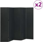 vidaXL 5-панелни паравани за стая, 2 бр, черни, 200x180 см, стомана (3095196)