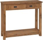 vidaXL Masa de consola natural 90 x 30 x 80 cm Lemn solid de tec GartenMobel Dekor (42024245)