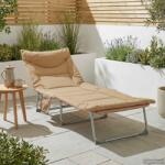 vidaXL Sezlong pliabil cu perne Bej GartenMobel Dekor (42032383)