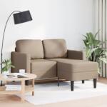 vidaXL Canapea cu 2 locuri si sezlong în forma de L, Cappuccino, 125 cm, piele ecologica GartenMobel Dekor (4107087) Canapea