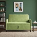 vidaXL Sofa cu Spatiu de Depozitare Verde deschis 122 x 78 x 87 cm GartenMobel Dekor (42036908) Canapea