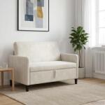 vidaXL Sofa cu Spatiu de Depozitare Crem 122 x 78 x 87 cm Poliester GartenMobel Dekor (42036913) Canapea