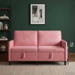 vidaXL Sofa cu Spatiu de Depozitare Roz 152 x 78 x 87 cm Poliester GartenMobel Dekor (42036937) Canapea