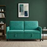 vidaXL Sofa cu Spatiu de Depozitare Turcoaz 152 x 78 x 87 cm Poliester GartenMobel Dekor (42036943) Canapea