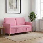 vidaXL Sofa cu Spatiu de Depozitare Roz 152 x 78 x 87 cm Poliester GartenMobel Dekor (42036931) Canapea
