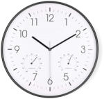 Nedis CLWA4226BK falióra, 30 cm átmérő, műanyag, csendes szerkezet: óra, hőmérő, páratartamom mérő (CLWA4226BK) - prodots