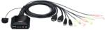 ATEN KVM Switch USB HDMI 4K 3, 5mm, 2 port - CS22H (CS22H-AT)