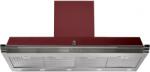 Steel Cucine Hota decorativa STEEL Ascot 120, 120 cm, 1 motor, 4 viteze, 900 m3/h, panou control soft touch, inox / visiniu Hota