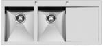 FOSTER Italy Chiuveta Bucatarie Foster Quadra 1228 052, Cu 2 Cuve Si Picurator / Dreapta, Inox Periat Chiuveta