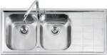 Barazza Chiuveta Bucatarie Barazz B_level 1llv120/2d, Cu 2 Cuve + Picurator / Dreapta, Incasso, Inox (1llv120/2d) Chiuveta