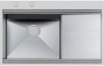 Foster Chiuveta Bucatarie Foster Milanello Workstation 1040052, Cu Picurator / Dreapta, Inox Periat (1040052) Chiuveta