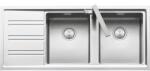 Barazza Chiuveta Bucatarie Barazz Easy 1les12rs, Cu 2 Cuve + Picurator / Stanga, Incasso, Inox (1les12rs) Chiuveta