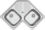 Barazza Chiuveta Bucatarie Pe Colt Barazz B_fast 1lfs82a, Cu 2 Cuve Si Picurator / Central, Incasso, Inox (colt B_fast 1lfs82a) Chiuveta