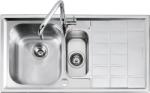 Barazza Chiuveta Bucatarie Barazza B_level 1llv100/d, Cu 1+1/2 Cuve Si Picurator / Dreapta, Incasso, Inox (1llv100/d) Chiuveta