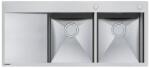 Foster Chiuveta Bucatarie Foster New Wave 1420 001, Cu 2 Cuve Si Picurator / Stang, Inox Periat Chiuveta