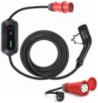 Platinet Hordozható töltőállomás elektromos autókhoz (EV/PHEV) AC Type 2 32A/400V 22 kW 5 m + adapter EV_PPC32AT22 (PL0574)