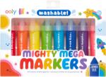 Ooly Carioci lavabile cu varf triunghiular, Mighty Mega, set 8 culori (130-083)